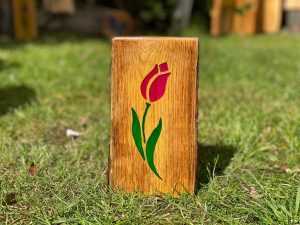 Tulip Plaque on wood