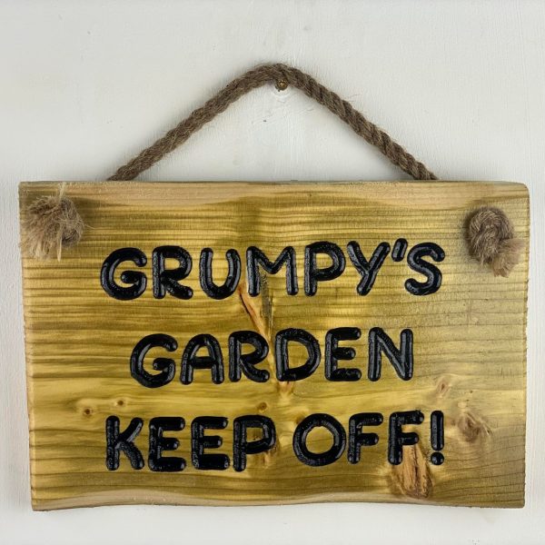 Grumpy's Garden Keep Off Sign