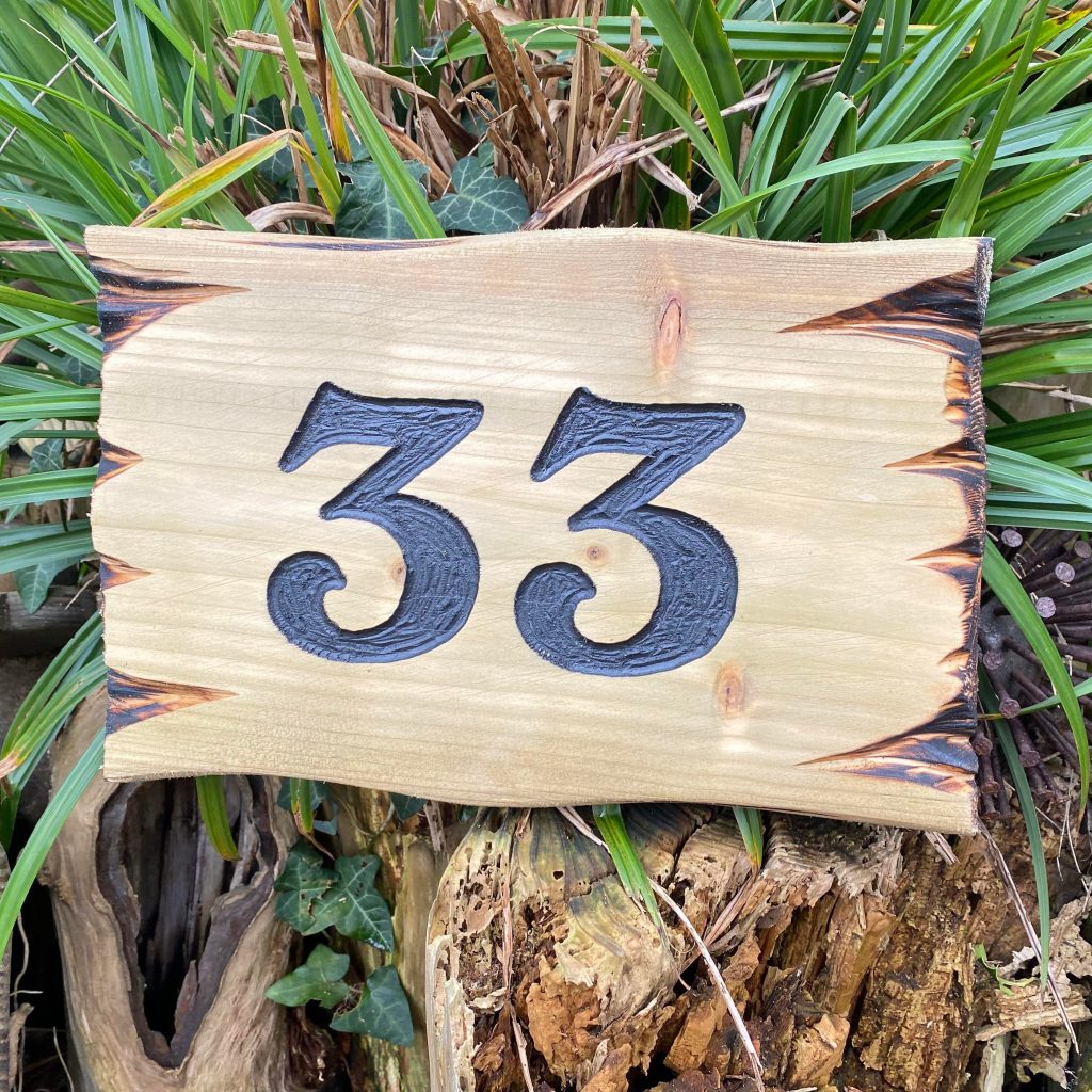 House Number Wooden Sign Handmade4U