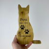 Personalised Wooden Cat Remberance Plaque