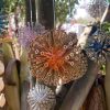 Handcrafted Floating Allium Sculptures made with screws to mimic the look of a allium