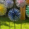 Handcrafted Large Dandelion Allium Garden Sculptures