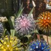 Handcrafted Large Dandelion Allium Garden Sculptures