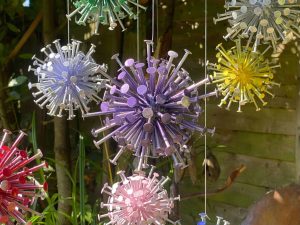 Expanding Allium Sculptures HANGING IN THE TREE 