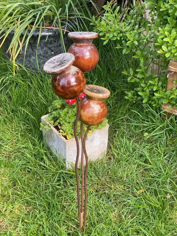 Wooden Poppy Sculptures