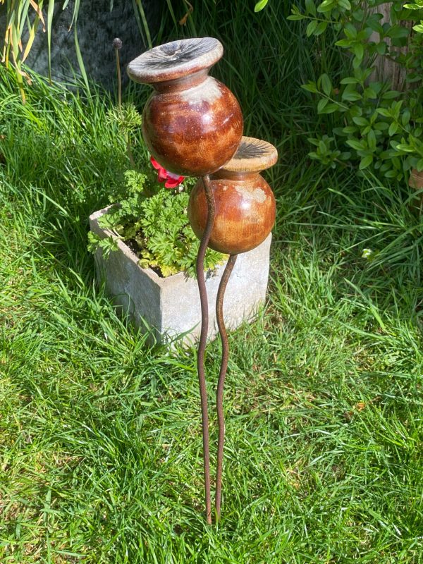 Wooden Poppy Sculptures