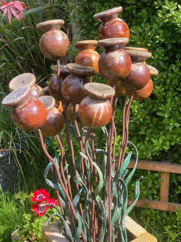 Wooden Poppy Sculptures