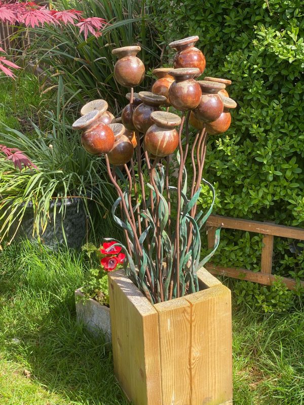 Wooden Poppy Sculptures