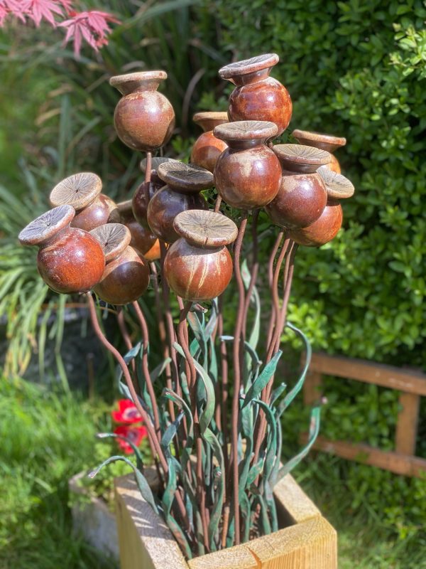 Wooden Poppy Sculptures