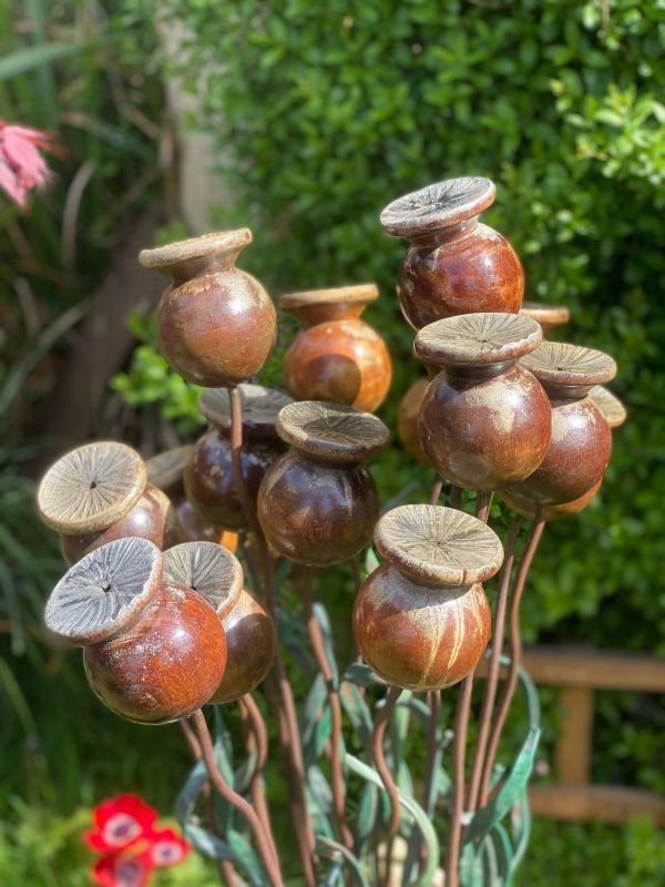 Wooden Poppy Sculptures