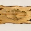 Rustic Interlocked Hearts Screw Art Plaque