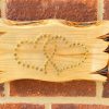 Rustic Interlocked Hearts Screw Art Plaque