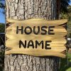 Rustic Wooden House Name Signs