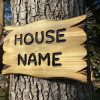 Rustic Wooden House Name Signs