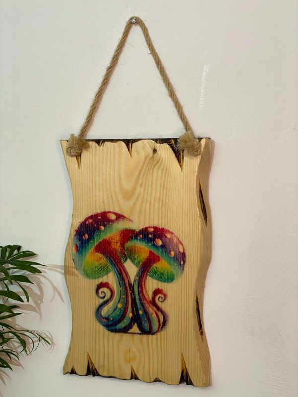 AI Art Wall Plaque With Rope Home Décor