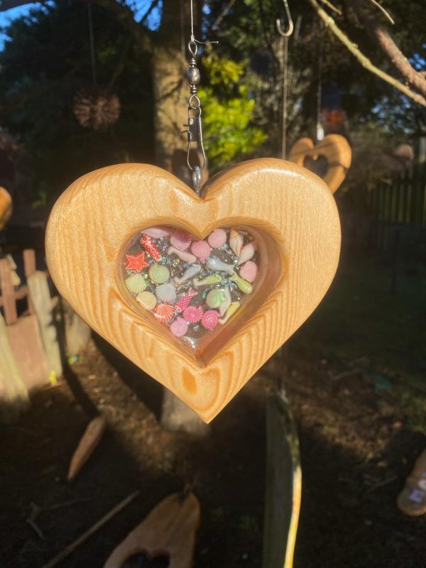 Heart Tree Spinner with Colourful Resin Centre✨🌈