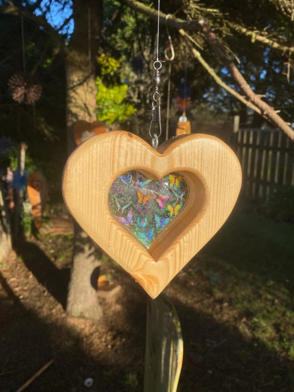 Heart Tree Spinner with Colourful Resin Centre✨🌈