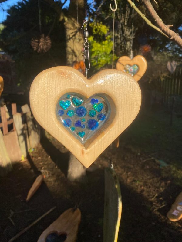 Heart Tree Spinner with Colourful Resin Centre✨🌈