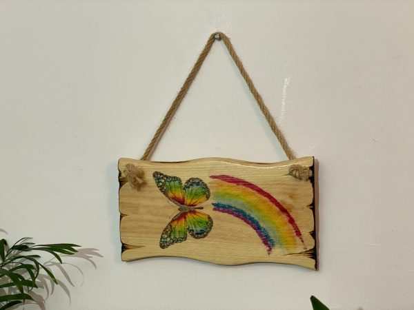 AI Art Wall Plaque With Rope Home Décor