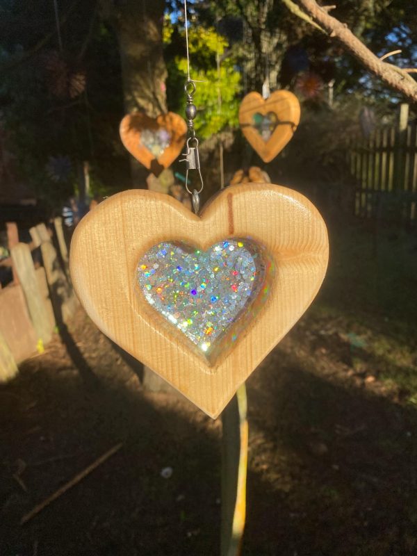 Heart Tree Spinner with Colourful Resin Centre✨🌈