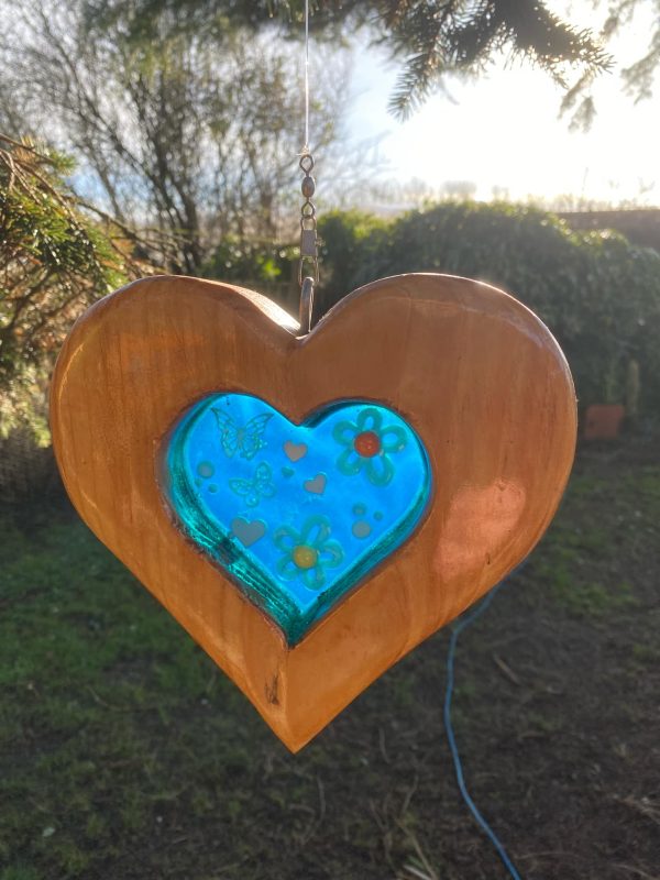 Sun-Catcher with Resin Heart Décor ✨