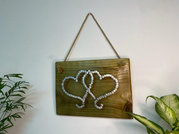 Rustic Hearts Nail Home Décor Plaque