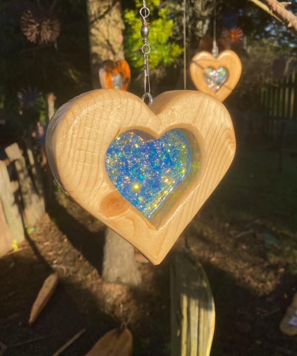 Heart Tree Spinner with Colourful Resin Centre✨🌈