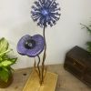 Purple Poppy Sculpture & Dandelion Ornament (IN-STOCK)