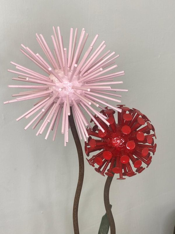 Pink & Red Dandelion / Allium Ornament (IN-STOCK)