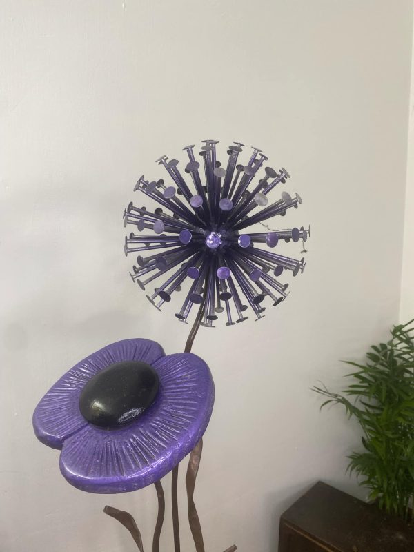 Purple Poppy & Dandelion Ornament (IN-STOCK)