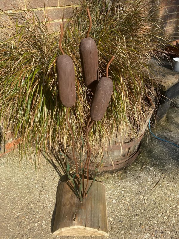 Wooden Bullrush Sculptures