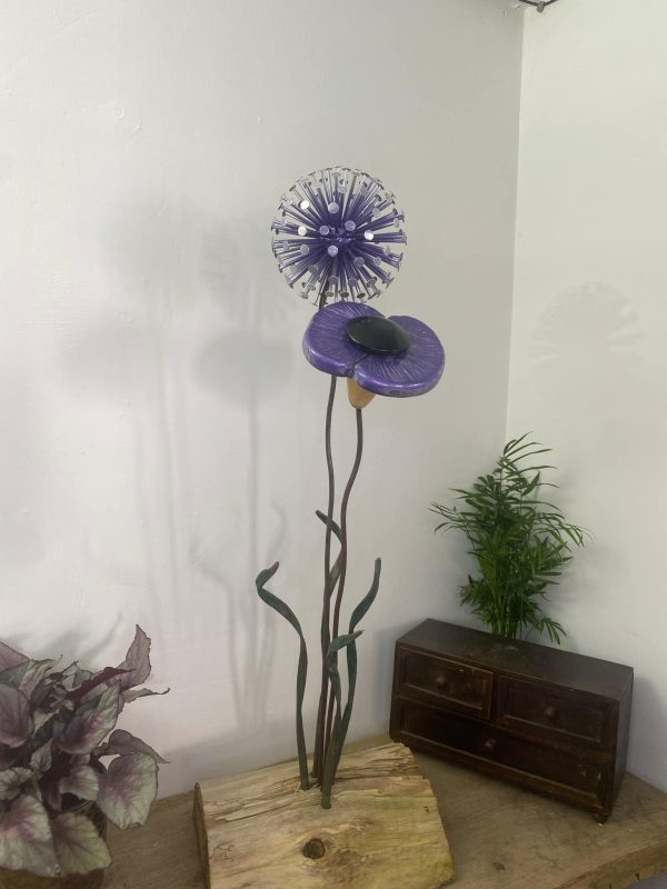 Large Purple Poppy & Dandelion Ornament (IN-STOCK)