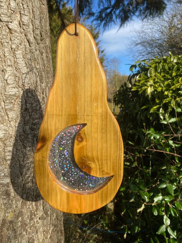 Transparent Crescent Moon Suncatcher (IN-STOCK)