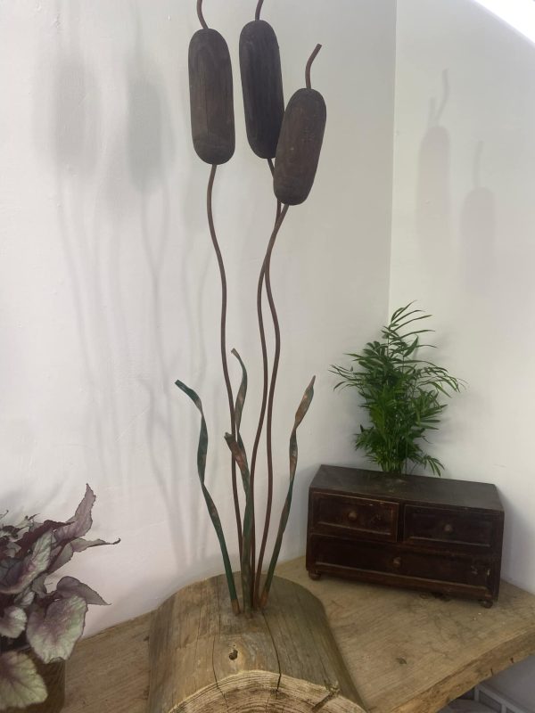 Wooden Bullrush Sculptures