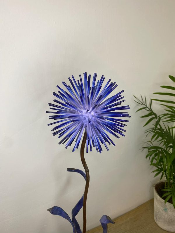 Lilac & Blue Dandelion / Allium Aluminium Feature (IN-STOCK)