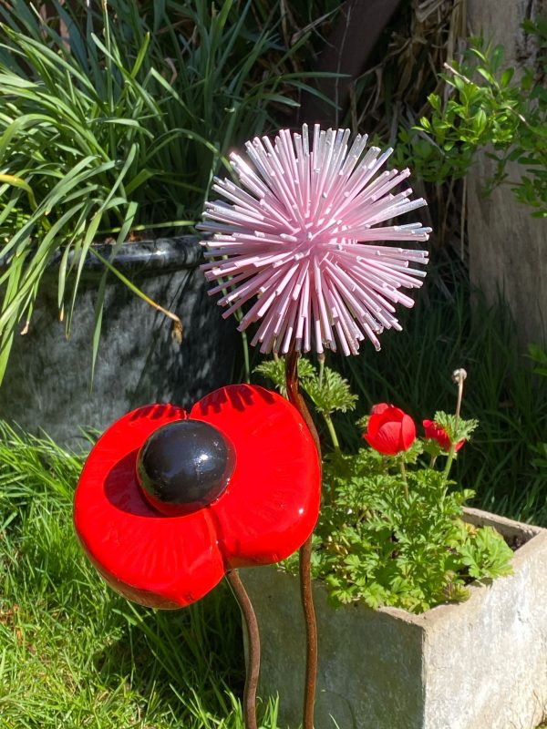 Poppy Sculpture & Dandelion Stakes (IN-STOCK)