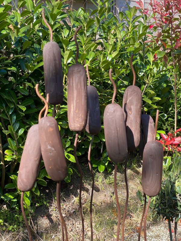 Wooden Bullrush Sculptures