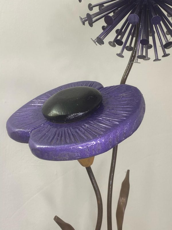 Purple Poppy & Dandelion Ornament (IN-STOCK)