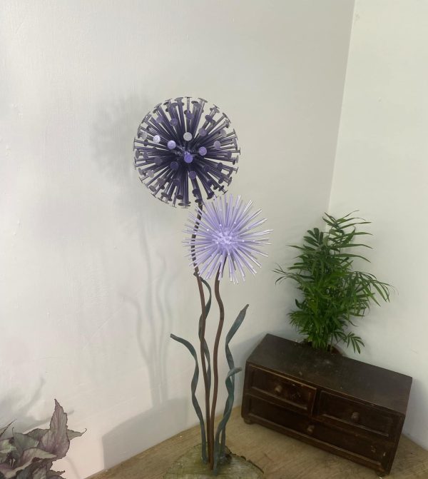 Pair of Purple & Lilac Dandelion's / Allium's (IN-STOCK)