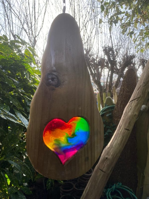 Rainbow Heart Suncatcher (IN-STOCK)