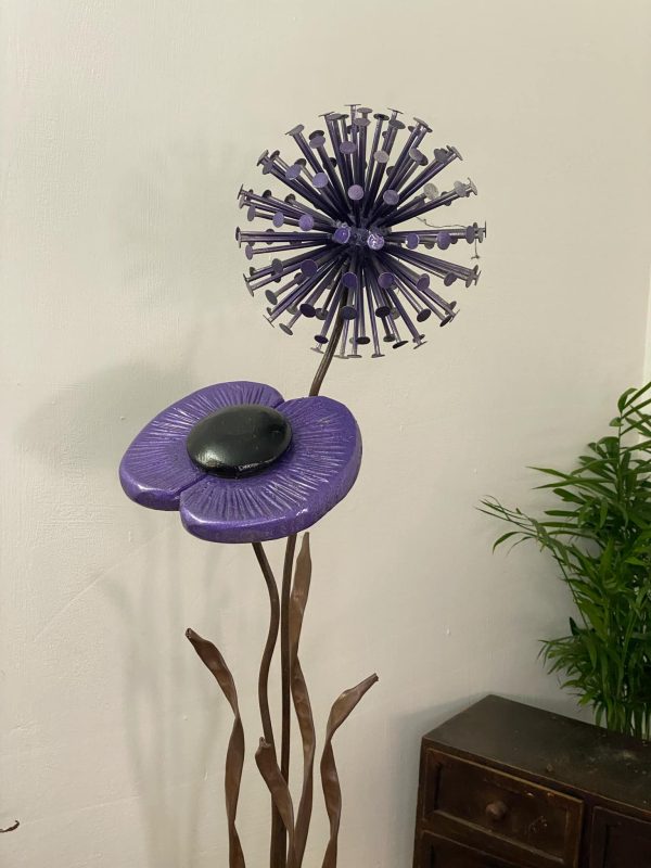 Purple Poppy & Dandelion Ornament (IN-STOCK)