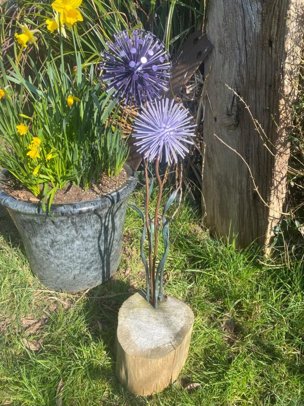 Pair of Purple & Lilac Dandelion's / Allium's (IN-STOCK)