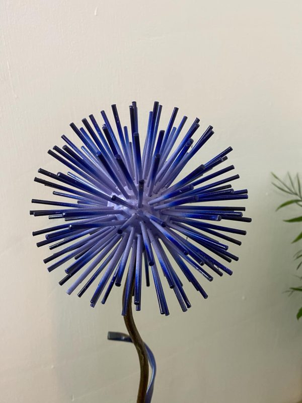 Lilac & Blue Dandelion / Allium Aluminium Feature (IN-STOCK)