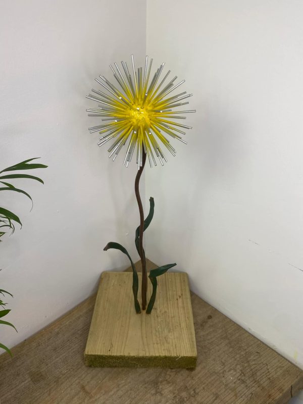 Yellow Dandelion / Allium Aluminium Feature (IN-STOCK)