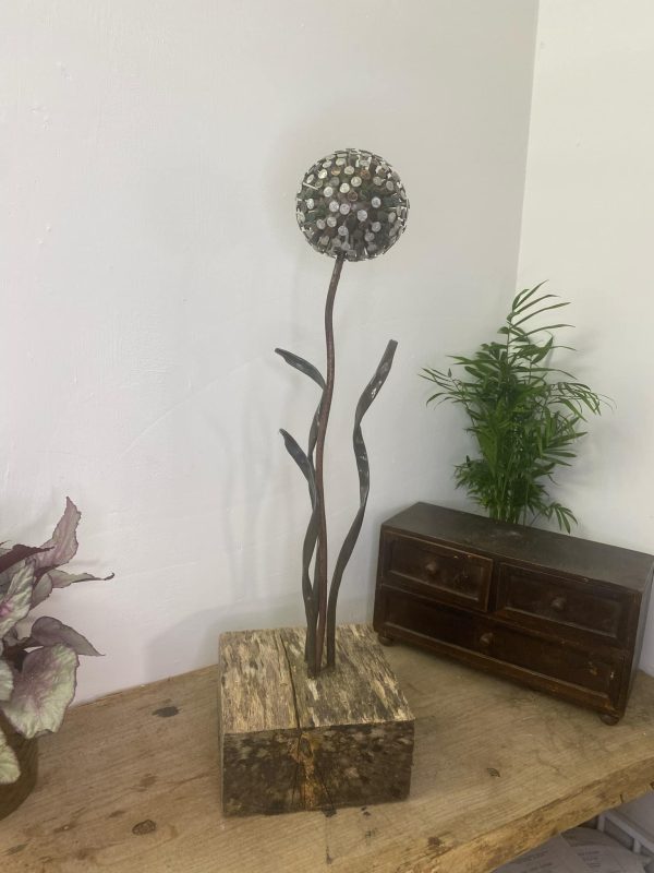 Rustic Nail Dandelion / Allium Garden Décor (IN-STOCK)