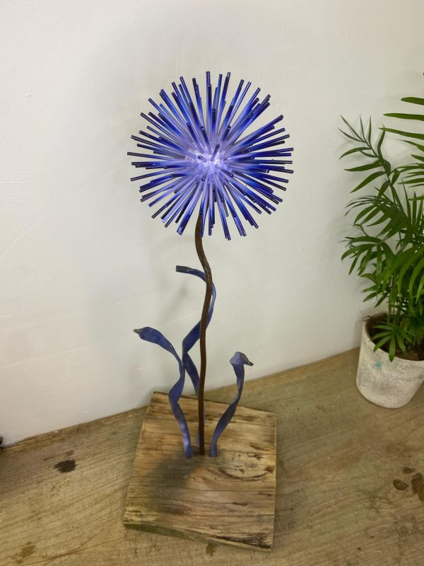 Lilac & Blue Dandelion / Allium Aluminium Feature (IN-STOCK)