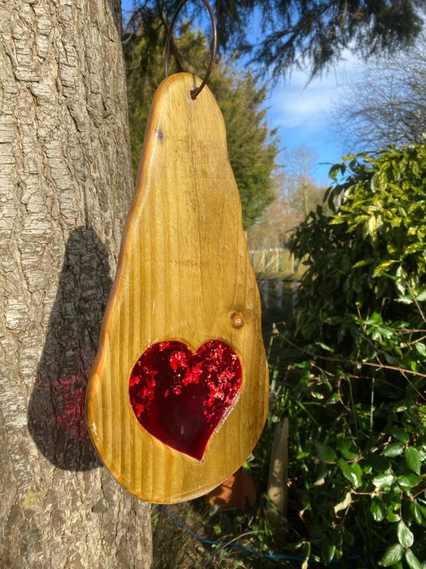 Transparent Red Heart Suncatcher (IN-STOCK)