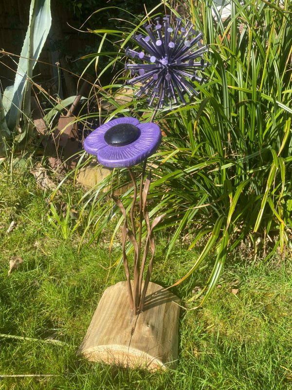 Purple Poppy & Dandelion Ornament (IN-STOCK)