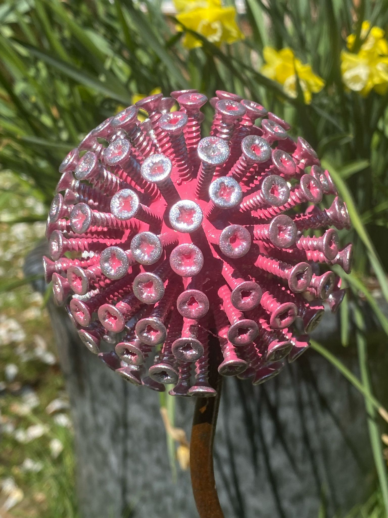 Three Pink Dandelion's Spikes Ornament