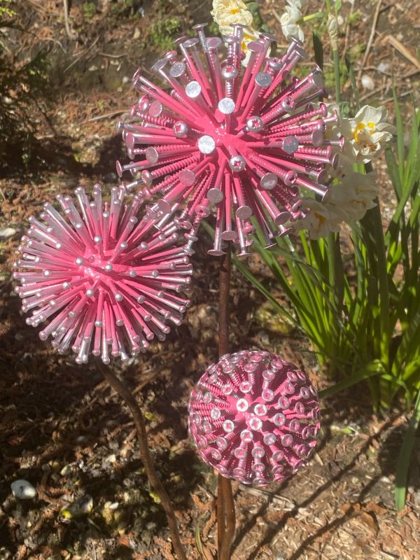 Three Pink Dandelion's Spikes Ornament